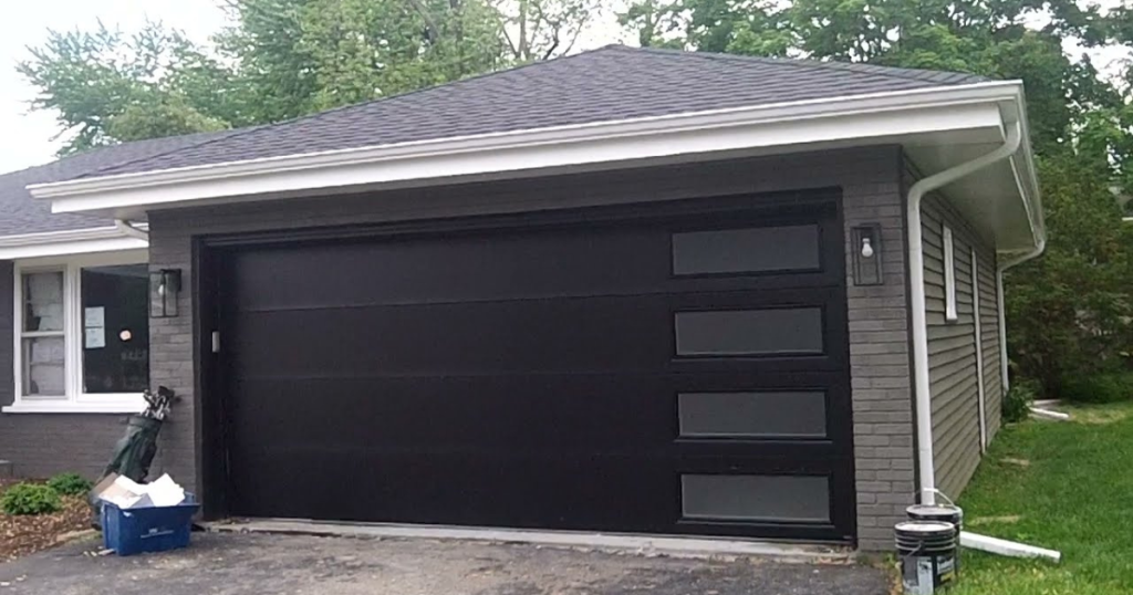 modern wood garage doors