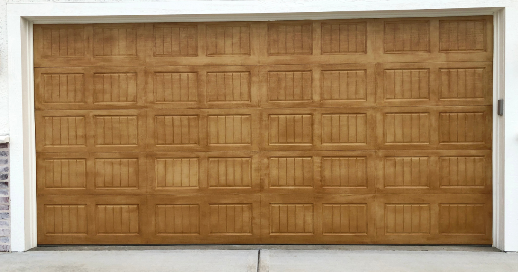 wood grain garage doors