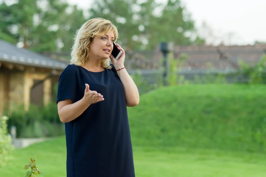 woman on a phone call