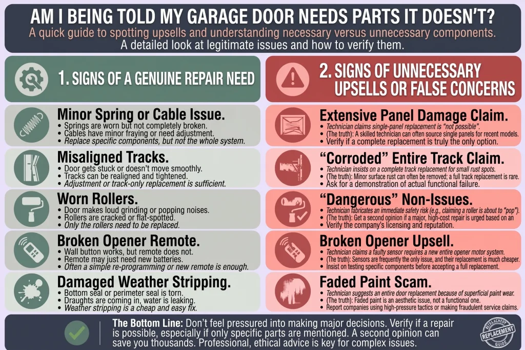 Am I Being Told My Garage Door Needs Parts It Doesn't?