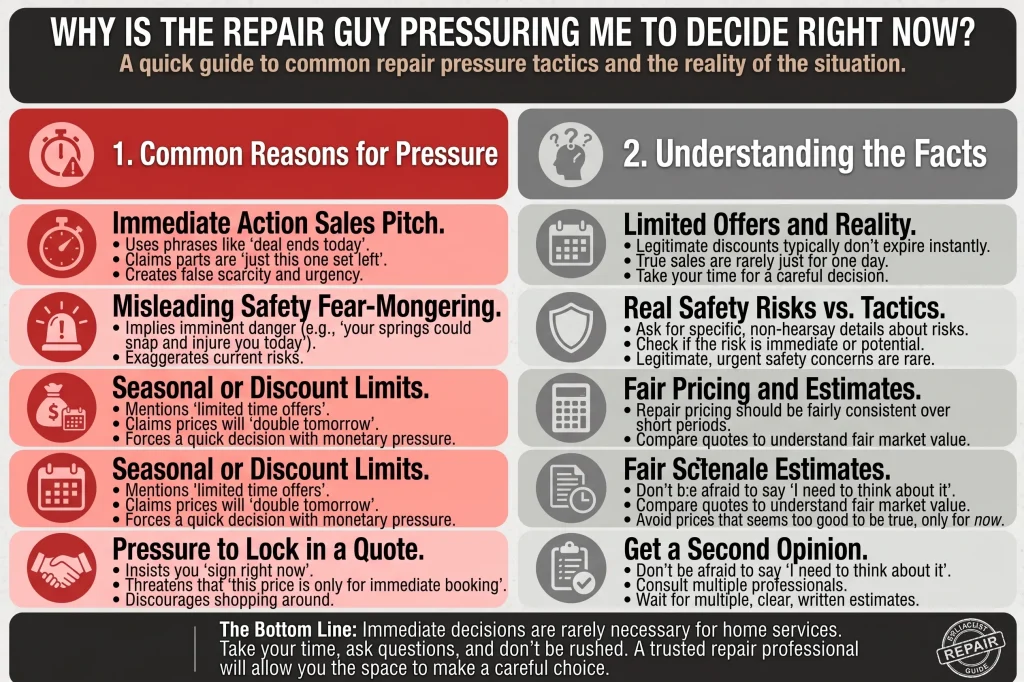 Why Is the Repair Guy Pressuring Me to Decide Right Now?